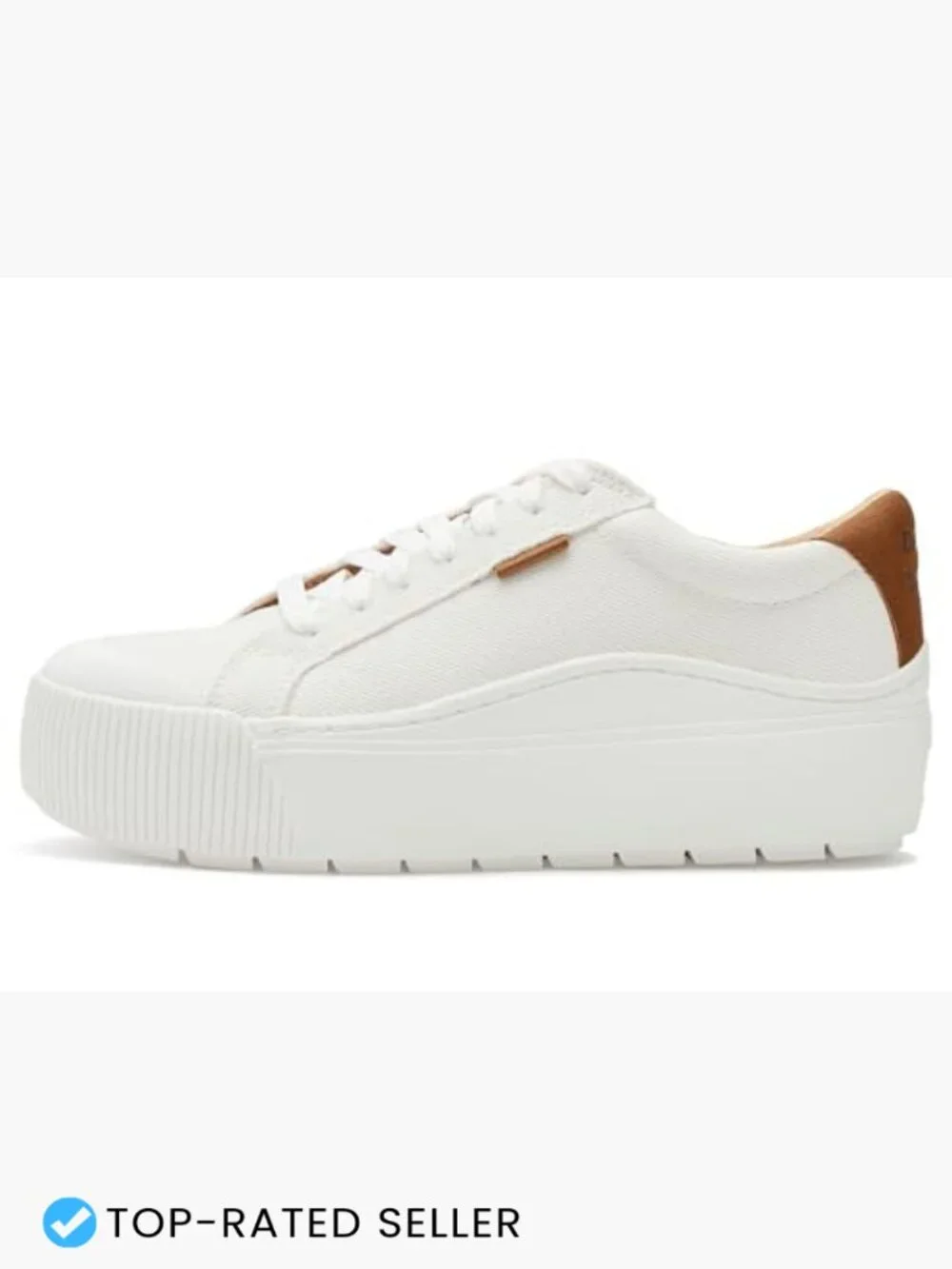 Platform Lace Up Sneakers Retro Tennis Shoes Sustainable Faux Leather - Picture 4 of 7